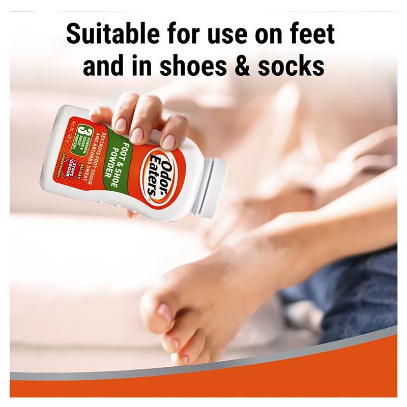 Odor-Eaters Foot & Shoe Powder - Sweat & Odor Control, 100g