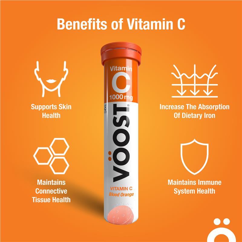 Voost Vitamin C Effervescent Tablets - Blood Orange, 20 Vegan