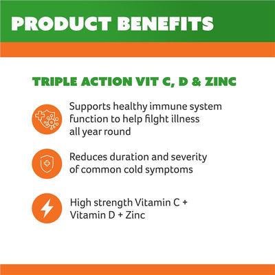 Cenovis Immune Support Vitamin C, D & Zinc Chewable Tablets - 60
