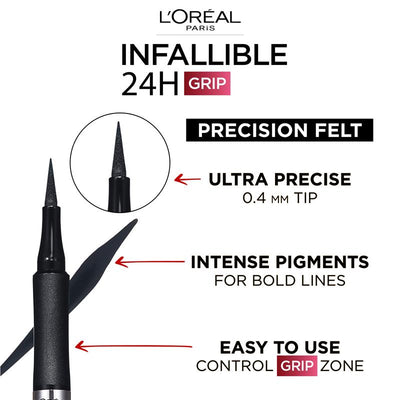 L'Oreal Paris Infallible Precision Felt Eyeliner 01 Black