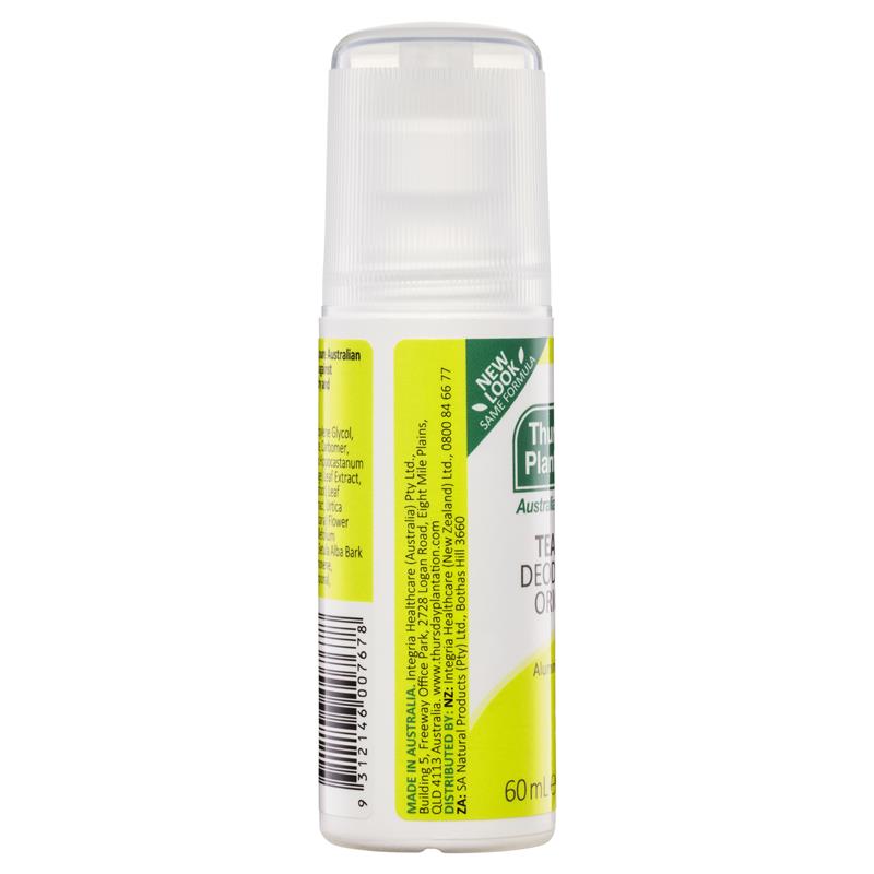 Thursday Plantation Tea Tree Deodorant Roll-On 60mL – 100% Australian Oil, Aluminium-Free