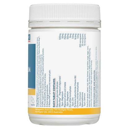 Ethical Nutrients Mega Magnesium 120 Tablets - Muscle Relief & PMS Support-Auzzi Store