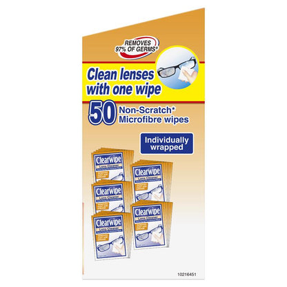 Clearwipe Lens Cleaner 50 Wipes - Streak-Free Shine for Your Lenses-Auzzi Store
