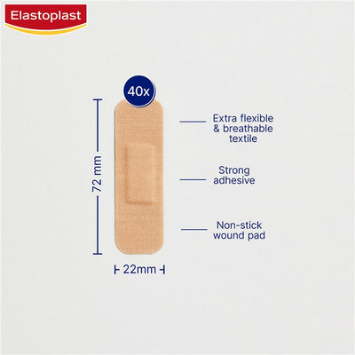 Elastoplast Flexible Fabric Strips - 40 Pack for Everyday Wounds