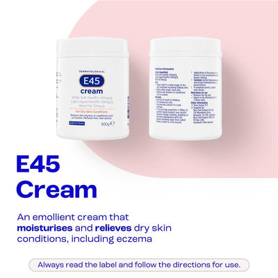 E45 Moisturising Cream for Dry Skin & Eczema - 500g