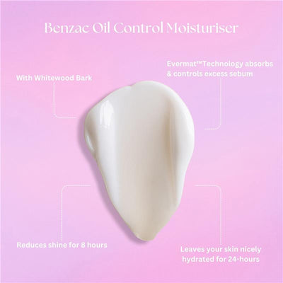 Benzac Oil Control Moisturiser 50ml - Shine Control for Breakout-Prone Skin