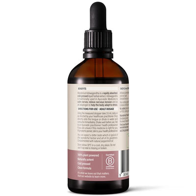 Wanderlust Ashwagandha Liquid Extract 90ml - Natural Stress Adaptogen