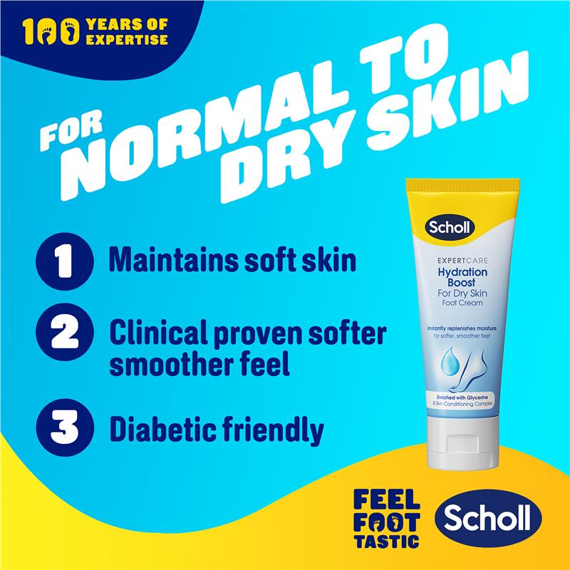 Scholl ExpertCare Hydrating Foot Cream - Moisturizer for Dry Feet, 75ml