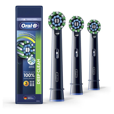 Oral-B Power Toothbrush Deep Clean Refills - Black (3 Pack)