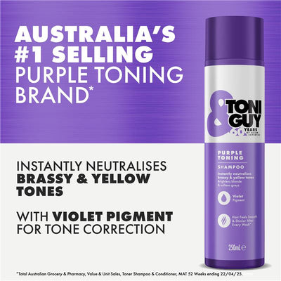 Toni & Guy Purple Shampoo 250ml - Brighten and Tone Your Hair