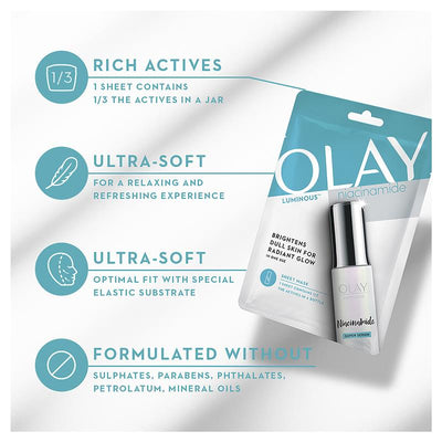 Olay Luminous Niacinamide Sheet Mask - 1 Pack