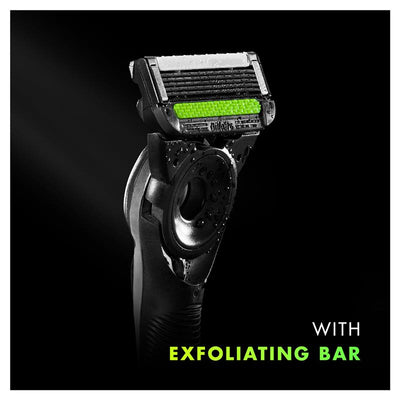Gillette Labs Exfoliating Men's Razor with Magnetic Stand & 4 Blade Refills