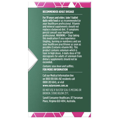 Nature's Own Bodyfuel Women's Multivitamin 60 Tablets – Energy & Immune Support