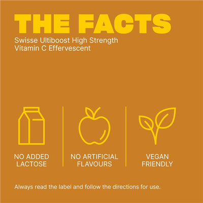 Swisse High Strength Vitamin C Effervescent Tablets 60, 1000mg, Strawberry, Vegan