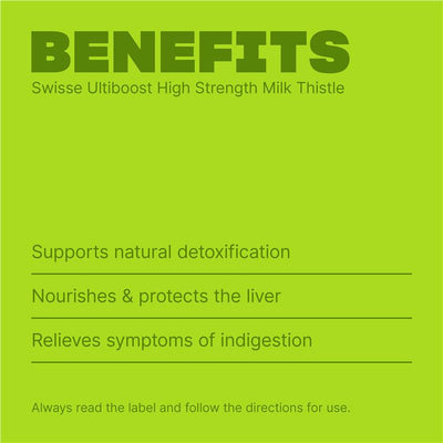 Swisse Milk Thistle 500mg Extract - 60 Vegetarian Tablets for Liver Support