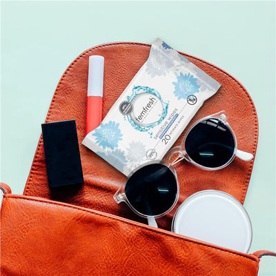 femfresh Sensitive Intimate Wipes Packs of 20, Biodegradable & Fragrance-Free