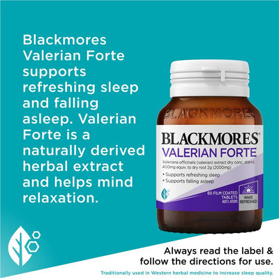Blackmores Valerian Forte 60 Tablets - Natural Sleep Support