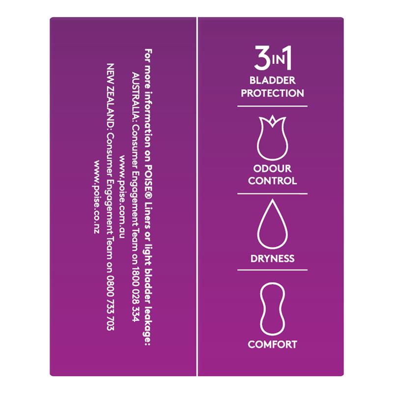 Poise Extra Light 3-in-1 Bladder Leak Liners - 30 Pads