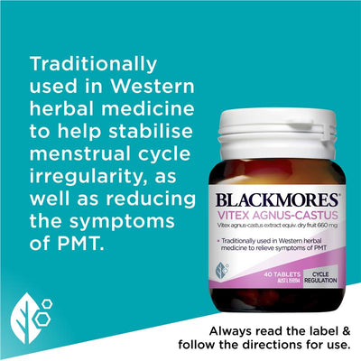 Blackmores Vitex Agnus-Castus 40 Tablets - PMT Relief