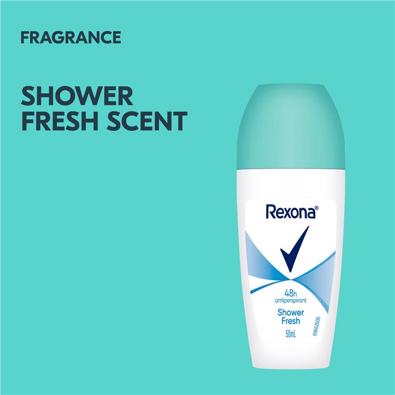 REXONA Women Shower Fresh Antiperspirant Roll-On Deodorant 50ml - 48H Protection
