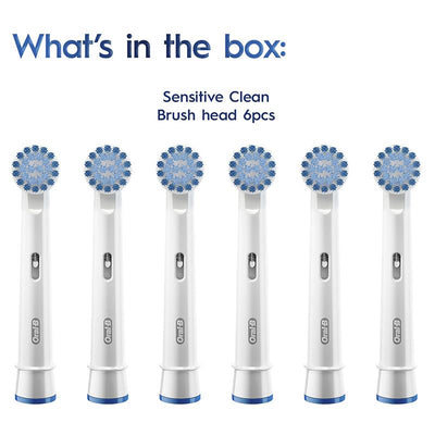 Oral-B Power Toothbrush Sensitive Clean Refills - 6 Pack