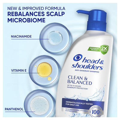 Head & Shoulders Clean & Balanced Anti-Dandruff Shampoo 850ml