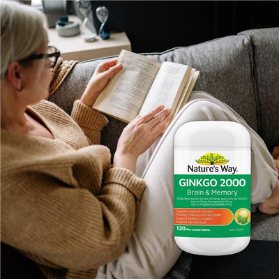 Nature's Way Ginkgo 2000 Brain & Memory 120 Tablets - Cognitive Support