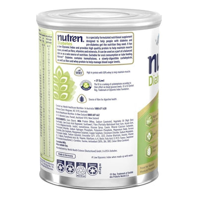 Nutren Diabetes Meal Replacement Powder 440g - Low GI, High Protein