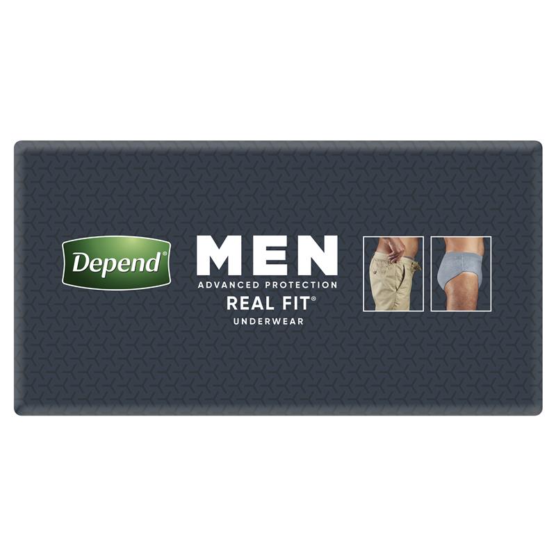Depend Men Real Fit Underwear Large 8 Pack - Maximum Absorbency for Men-Auzzi Store