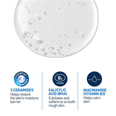 CeraVe SA Smoothing Cleanser 236ml - Gentle Salicylic Acid Face & Body Wash