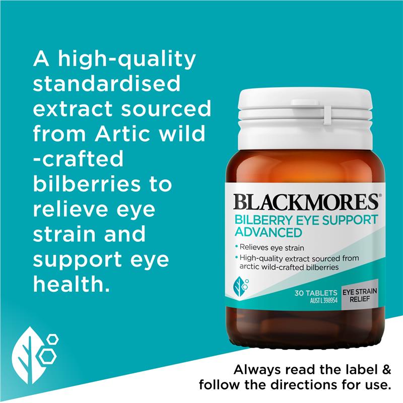 Blackmores Bilberry Eye Support Advanced - 30 Tablets - Auzzi Store