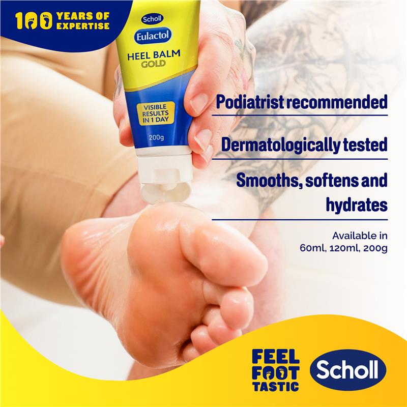 Scholl Eulactol Cracked Heel Balm 200g – Repair Dry, Rough Feet