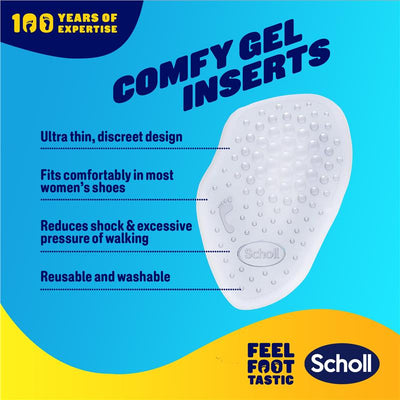 Scholl Party Feet Gel Cushions – Ultra Slim, Invisible Pain Relief, 1 Pair