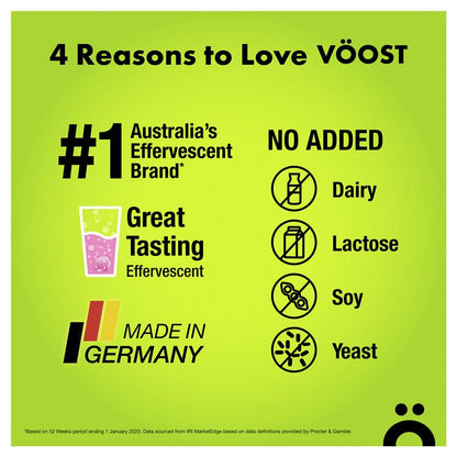 Voost Vitamin B+ Apple & Berry Effervescent Tablets, 20 Vegan
