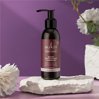 Sukin Purely Ageless Micro Exfoliating Cleanser Pump 125ml - Exfoliate and Cleanse