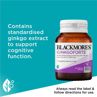 Blackmores Ginkgo Forte 80 Tablets – Memory & Cognitive Support