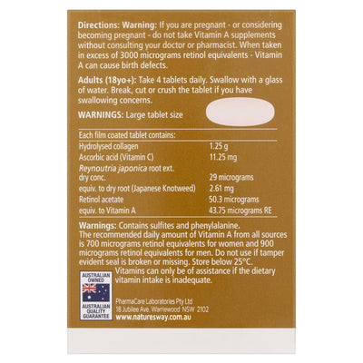 Nature's Way Beauty Collagen Mature Skin - 120 Tablets for Skin Elasticity