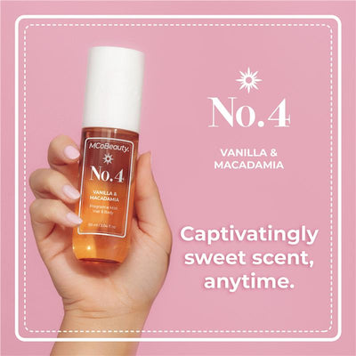 MCoBeauty Vanilla & Macadamia No.4 Fragrance Hair & Body Mist 90ml