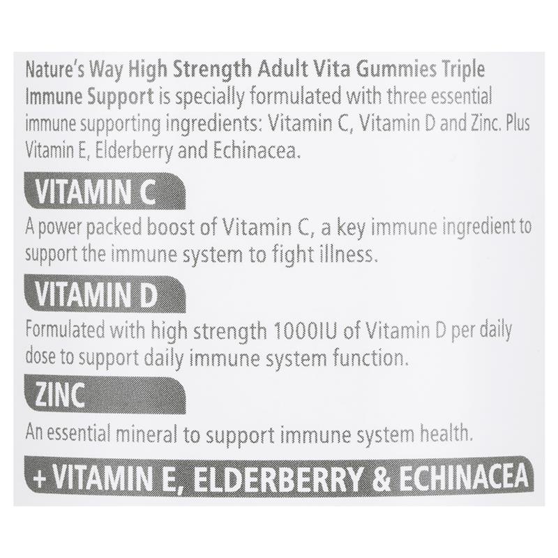 Nature's Way High Strength Triple Immune Adult Vita Gummies, 50
