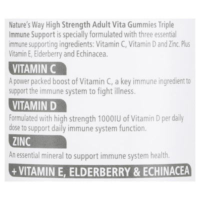 Nature's Way High Strength Triple Immune Adult Vita Gummies, 50