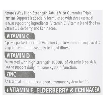 Nature's Way High Strength Triple Immune Adult Vita Gummies, 50