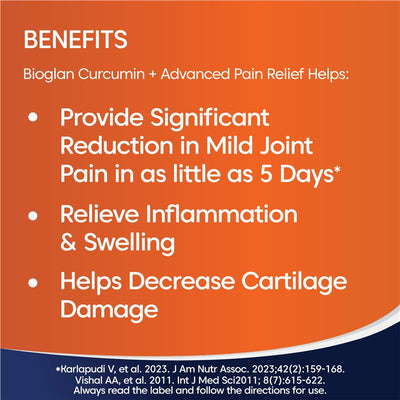 Bioglan Curcumin Advanced Pain Relief - 50 Tablets for Joint Comfort
