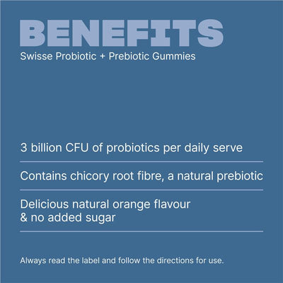 Swisse Adults Probiotic & Prebiotic Gummies 45 Pack