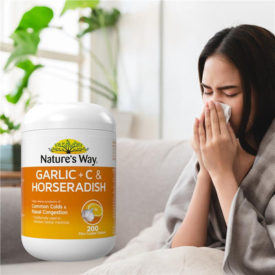 Nature's Way Garlic, Vitamin C & Horseradish Supplement - 200 Tablets