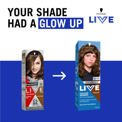 Schwarzkopf LIVE Colour Hazelnut - Semi-Permanent Hair Color, 75ml