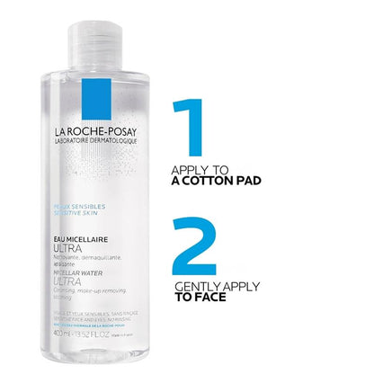 La Roche Posay Micellar Water Ultra for Sensitive Skin 400ml - Gentle Makeup Remover