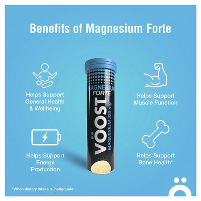 Voost Magnesium Forte Lemon Effervescent Tablets 10CT – Muscle & Nerve Support