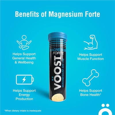 Voost Magnesium Forte Lemon Effervescent Tablets 10CT – Muscle & Nerve Support
