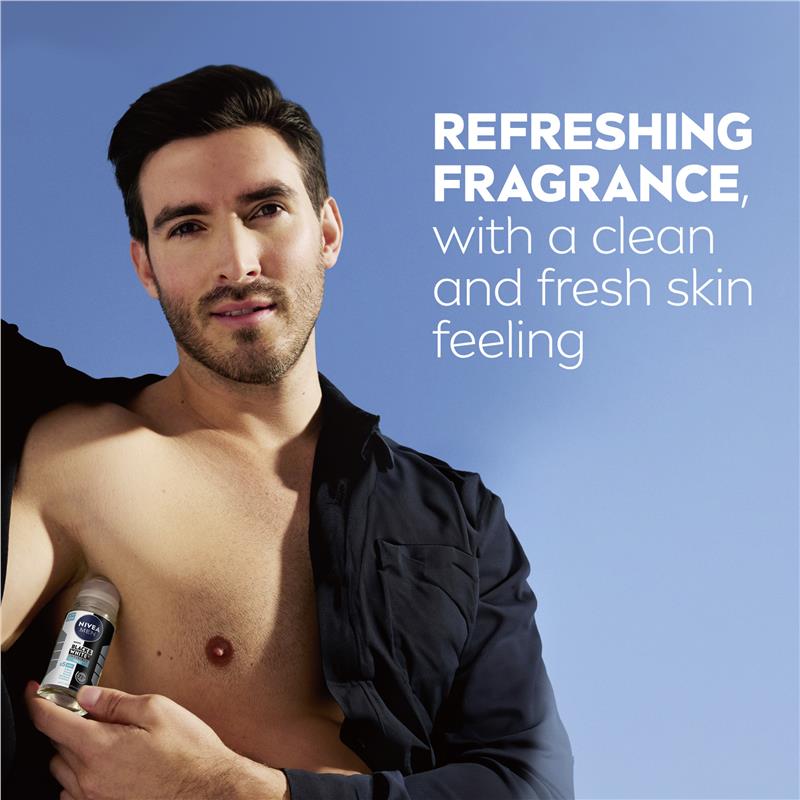 NIVEA Men Black & White Anti-Stain Roll-On Deodorant 72H, 50ml