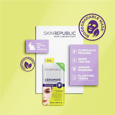 Skin Republic Ceramide Sheet Mask - Hydrating Biodegradable Mask